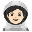 Astronaut Light Skin Tone Emoji from Noto Emoji Set