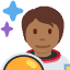 Astronaut Medium Dark Skin Tone Emoji from Twemoji Set