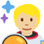 Astronaut Medium Light Skin Tone Emoji from Twemoji Set