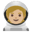 Astronaut Medium Light Skin Tone Emoji from Noto Emoji Set