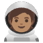 Astronaut Medium Skin Tone Emoji from Noto Emoji Set