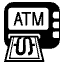 Atm Sign Emoji from EmojiTwo Black Set