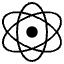 Atom Symbol Emoji from EmojiTwo Black Set