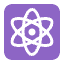 Atom Symbol Flat Emoji from Fluent Emoji Flat Set