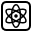 Atom Symbol High Contrast Emoji from Fluent Emoji High Contrast Set