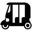 Auto Rickshaw High Contrast Emoji from Fluent Emoji High Contrast Set