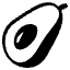 Avocado Emoji from EmojiTwo Black Set
