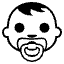 Baby Emoji from EmojiTwo Black Set