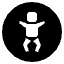 Baby Symbol Emoji from EmojiTwo Black Set