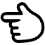 Backhand Index Pointing Left High Contrast Default Emoji from Fluent Emoji High Contrast Set