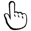 Backhand Index Pointing Up Emoji from EmojiTwo Black Set