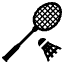 Badminton Emoji from EmojiTwo Black Set