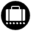 Baggage Claim Emoji from EmojiTwo Black Set