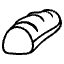 Baguette Bread Emoji from EmojiTwo Black Set