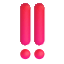Double Exclamation Mark Color Emoji from Fluent Emoji Color Set