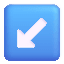 Down Left Arrow Color Emoji from Fluent Emoji Color Set