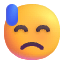 Downcast Face With Sweat Color Emoji from Fluent Emoji Color Set