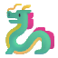 Dragon Color Emoji from Fluent Emoji Color Set