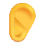 Ear Color Default Emoji from Fluent Emoji Color Set