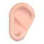 Ear Color Light Emoji from Fluent Emoji Color Set
