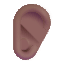 Ear Color Medium Dark Emoji from Fluent Emoji Color Set