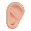 Ear Color Medium Light Emoji from Fluent Emoji Color Set