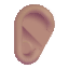 Ear Color Medium Emoji from Fluent Emoji Color Set