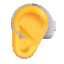 Ear With Hearing Aid Color Default Emoji from Fluent Emoji Color Set