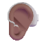 Ear With Hearing Aid Color Medium Dark Emoji from Fluent Emoji Color Set