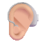 Ear With Hearing Aid Color Medium Light Emoji from Fluent Emoji Color Set