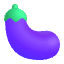 Eggplant Color Emoji from Fluent Emoji Color Set
