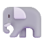 Elephant Color Emoji from Fluent Emoji Color Set