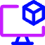 3d Print Monitor Icon from Core Neon Set