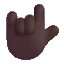 Love You Gesture Color Dark Emoji from Fluent Emoji Color Set