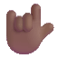 Love You Gesture Color Medium Dark Emoji from Fluent Emoji Color Set