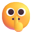 Shushing Face Color Emoji from Fluent Emoji Color Set
