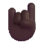 Sign Of The Horns Color Dark Emoji from Fluent Emoji Color Set