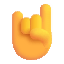 Sign Of The Horns Color Default Emoji from Fluent Emoji Color Set