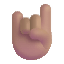 Sign Of The Horns Color Medium Emoji from Fluent Emoji Color Set