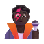 Singer Color Dark Emoji from Fluent Emoji Color Set