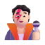 Singer Color Light Emoji from Fluent Emoji Color Set