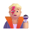Singer Color Medium Light Emoji from Fluent Emoji Color Set