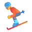 Skier Color Emoji from Fluent Emoji Color Set