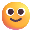 Slightly Smiling Face Color Emoji from Fluent Emoji Color Set
