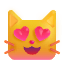 Smiling Cat With Heart Eyes Color Emoji from Fluent Emoji Color Set
