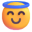 Smiling Face With Halo Color Emoji from Fluent Emoji Color Set
