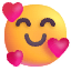 Smiling Face With Hearts Color Emoji from Fluent Emoji Color Set