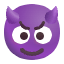 Smiling Face With Horns Color Emoji from Fluent Emoji Color Set