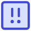 Alert Square Priority Medium Icon from Core Duo Set