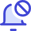 Block Bell Notification Icon from Core Duo Set